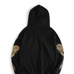 Pull respirant haut décontracté longue longueur tissu polaire conception OEM sweat à capuche brodé unisexe avec logo personnalisé - Product Image 4