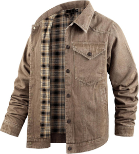 Chaqueta Vaquera Vintage para Invierno, Abrigo Informal Duradero hasta la Cadera, Estilo Urbano Desgastado, Ajuste Formal y Urbano, Transpirable - Product Image 3