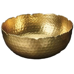 Metal Gold Finished Serving Bowl Elegant Luxury Design Premium Food Serving Dish Stylish <b>Tableware</b> For Kitchen Dining And Events - Product Image 1