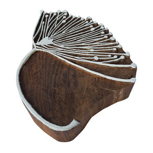 Elegante Sello de Madera de 1 Pieza con Diseño de Hoja Grande para Impresión con Bloque, Expresiones Artísticas y Fines Decorativos - Product Image 1