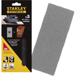 Disques de ponçage en maille Stanley 1/3, 93 x 230 mm, sans Velcro, multipack - Product Image 1