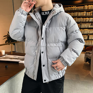 Chaqueta acolchada de moda para hombre con logotipo personalizado, chaqueta de invierno acolchada con capucha, chaqueta personalizada impermeable lisa - Product Image 4