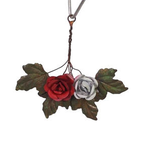 Feuilles de fleurs de Rose rouge Bouquet de fleurs de couleur verte Bouquet de fer en gros pour votre magasin Feuilles de macramé Bouquet de fleurs dessinées à la main - Product Image 5