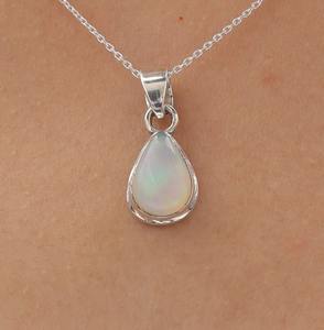 925 solide 925 argent Sterling pendentif fait à la main meilleure qualité cadeau de mariage pierre précieuse naturelle opale Spinner bijoux plaqués rhodium - Product Image 4