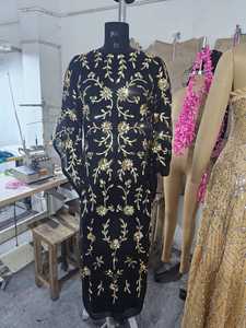 Aline lujo noche fiesta vestido de baile de alta calidad sin mangas con cuentas lentejuelas bordado patrón Floral largo fuera del hombro tul - Product Image 3