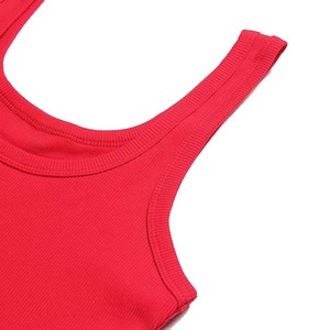 Camisetas sin mangas Venta al por mayor Gimnasio Fitness Mujeres personalizadas Etiqueta privada Color sólido Camiseta sin mangas Tallas grandes Algodón/Fibra de Bambú - Product Image 2