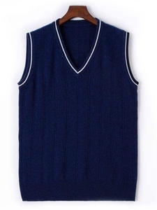 Pulls pour hommes en tricot sans manches pour l'hiver, style confortable, conçus pour le bureau, décontractés, élégants, à porter au quotidien - Product Image 2