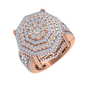 แหวนฮิปฮอปผู้ชายทองคำแท้ 10k ประดับเพชรเลี้ยงในห้องปฏิบัติการ แหวนแต่งงาน/หมั้นเพชรวินเทจสำหรับเธอ - Product Image 1