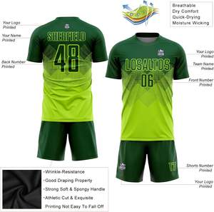 Uniforme de fútbol americano transpirable patrón sólido conjunto de manga corta - Product Image 2