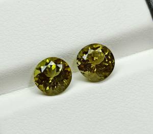 Atractiva Piedra Preciosa de Turmalina Verde, Turmalina Semipreciosa Suelta, Gemas Redondas de Turmalina Natural, Piedra Tallada Facetada, Regalo para Ella - Product Image 2