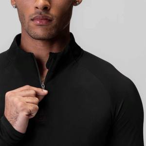 Haut athlétique à fermeture éclair pour hommes-Veste de performance légère et respirante pour l'entraînement et les vêtements décontractés - Product Image 4