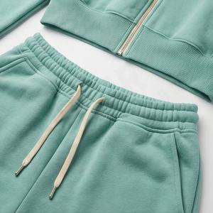 Sudadera Corta de Moda para Mujer, Estilo Informal, Gruesa, Lisa, de Gran Tamaño, con Capucha, Conjunto Deportivo, Logotipo Personalizado, Algodón Grueso - Product Image 5