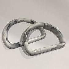 Poignée de sac personnalisée en plastique Poignées de sac à main d'embrayage en résine pour accessoires de sac Accessoires faits à la main Anneau Forme ronde Couleur Lucite - Product Image 4