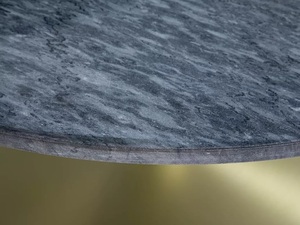 Table centrale en fer rond avec dessus en marbre, fabriquée à la main, de qualité supérieure, pour le salon et la salle à manger - Product Image 2