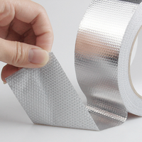 Cinta de Aluminio Reforzada con Fibra de Vidrio para Aislamiento de Conductos HVAC, Cinta de Sellado Resistente al Calor para Sistemas Térmicos y Construcción