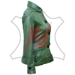 Chaqueta de Cuero para Mujer, Uso Casual, Invierno, Calidad Premium, Moda, Cierre Frontal con Cuello Camisero - Product Image 3