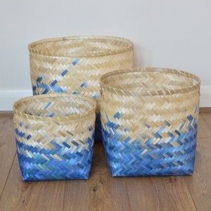 Best Seller Set of 3 Eco-friendly <b>Bamboo</b> Storage <b>Baskets</b> Wholesale Laundry <b>Baskets</b> From Vietnam - Product Image 1