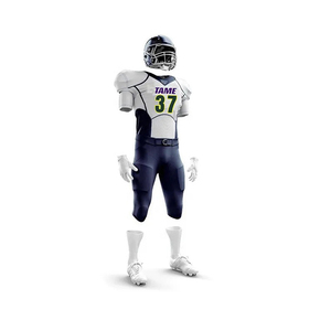 Uniforme de football américain grande taille à séchage rapide et respirant, couleur personnalisée, imprimé par transfert thermique, 100 % polyester, sans manches, vente en gros - Product Image 5