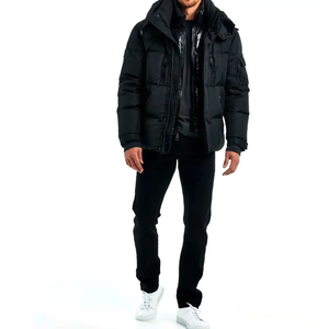 Manteau d'hiver personnalisé de haute qualité pour hommes Veste en duvet à capuche légère Veste polaire épaisse à bulles pour hommes - Product Image 5