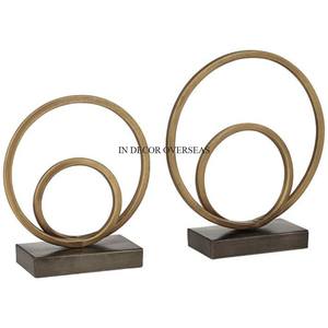 Round Shape <b>Coasters</b> Designer With High Standard Quality Metal <b>Gold</b> Plated Base Stand Sculpture From India In Impressive Price - Product Image 4