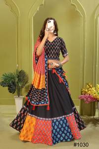 Lanzamiento del nuevo diseñador Lehenga Choli con Dupatta Set Fabric Heavy Rayon Cotton con trabajo de impresión digital - Product Image 6