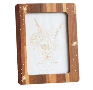 Modern Wooden Photo <b>Frame</b> Square Shape Table Top Modern <b>Mounting</b> Type Picture Photo <b>Frame</b> Memorable Image Clips Holder - Product Image 6