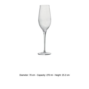 Copa de Vino Luigi Bormioli Vinea Flute Franciacorta Pinot Negra 27 cl, Suministros para Hoteles y Restaurantes, Suministros para Bares, Venta al por Mayor - Product Image 3