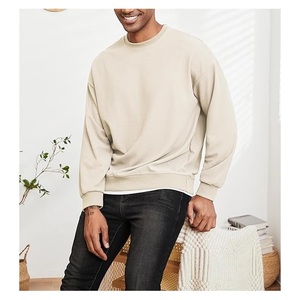 เสื้อสเวตเตอร์คอกลมแขนยาวสำหรับผู้ชายเสื้อสเวตเตอร์แขนยาวทรงโค้งเปิดไหล่สีพื้นขนาดพิเศษสวมใส่สบายมีสไตล์จากบังคลาเทศ - Product Image 4