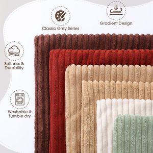 หลากสี18X18ฤดูหนาวผ้าลูกฟูกปลอกหมอนผ้ากำมะหยี่นุ่มตกแต่งสี่เหลี่ยมสำหรับโซฟาบ้านโรงพยาบาลไม่มียางถัก - Product Image 3