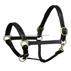 เชือกแขวนคอม้าหนังเย็บแฟนซีผลิตในอินเดีย,เชือกแขวนคอม้าย้อมสีด้วยฮาร์ดแวร์ทองเหลืองแบบปรับได้ตามต้องการ - Product Image 2