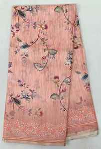 Approvisionnement d'usine 100% coton doux été robe chemise tissus naturel mode Style léger et pour l'hiver Saree - Product Image 6