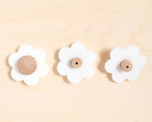 Venta al por mayor barato solo agujero de madera de haya manijas de madera vivero perillas de tocador - Product Image 2