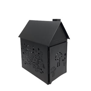 Juego de 2 farolillos de hierro de tamaño pequeño con asa, farolillos de bolsillo de Color negro para decoración de bodas, personalizados a granel - Product Image 5