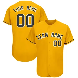 Jersey de béisbol transpirable de manga corta con cuello en V de alta calidad Stitch nombre/número para hombres/señora/jóvenes, camisa de uniforme de softbol al aire libre - Product Image 1