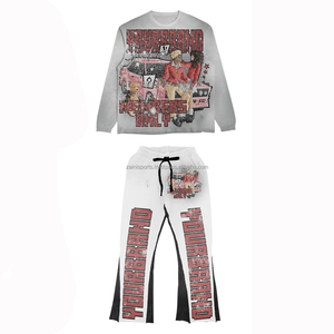 2025 femmes survêtement Logo personnalisé rayé imprimé hauts surdimensionnés ensemble de shorts tenues d'hiver survêtement haute qualité Street Wear - Product Image 3