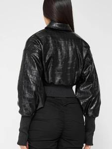 Top dernière conception 2025 femmes vestes en cuir matelassé toile imprimé Logo sur mesure séchage rapide et respirant Offre Spéciale - Product Image 5