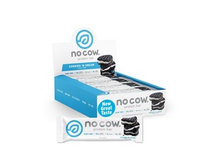 โปรตีนบาร์วีแกนรสคุกกี้แอนด์ครีม ยี่ห้อโน คาว แพ็ค 12 ชิ้น (สูตรปรับปรุง) - Product Image 1