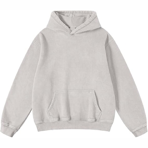 Sudadera con capucha gris para hombre, estilo clásico informal, de forro polar, con bolsillo canguro, tamaño y diseño personalizados - Product Image 1