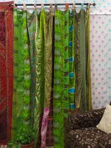 Cortinas transparentes con estampado moderno verde, tratamientos de ventana Sari únicos para dormitorio, sala de estar, comedor, Hotel, filtrado de luz - Product Image 2