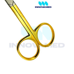 Lames pointues en acier inoxydable légères et faciles à utiliser Ciseaux à cuticules à poignée dorée pour droitier - Product Image 6