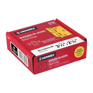 Hermex 3-1/2 \ "scatola rettangolare in acciaio ottone-placcato 10 per mobili moderni per scatole regalo - Product Image 3