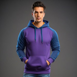Sudadera con capucha personalizable para hombre, algodón pesado de alta calidad, Terry, estampado Premium de gran tamaño, haz tu propia marca roja - Product Image 2