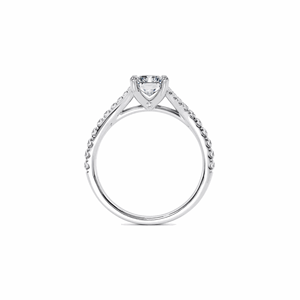 Bague de fiançailles en diamant taille radiant pour femme - Product Image 3