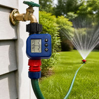Programmateur d'arrosage de jardin programmable 1-999 minutes, monté sur robinet, avec affichage du temps de fonctionnement et de l'état de la batterie, contrôleur d'irrigation pour pelouse et jardin