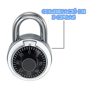 Lucchetto a Combinazione con Chiave da 50mm, 3 Cifre, Archetto Corto per Uso Sicuro, Realizzato in Lega di Zinco Resistente - Product Image 3