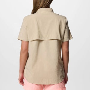 Chemises de pêche décontractées pour femmes de haute qualité à manches courtes avec broderie et décoration de boutons pour l'été - Product Image 4