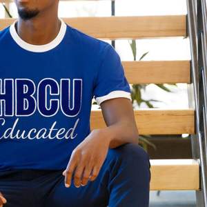 HBCU Educated Maroon Neutral Chenille Embroidery T Shirt Cotton Mens Tee Custom University Apparel Manufacturer Bulk Supply - Product Image 4