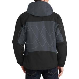 แจ็กเก็ตกันลมของผู้ชายเสื้อกันลมมีคอตั้งและโลโก้ด้านหน้าแบบกำหนดเองระบายอากาศและกันลม - Product Image 4