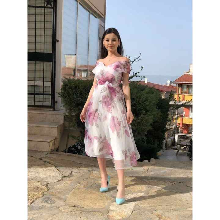 Boat Neck Digital Printed New Season Evening Dress En4819 4819