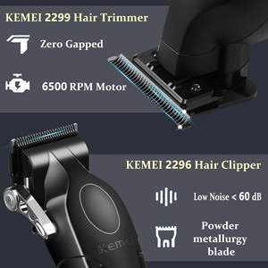 Tondeuse à barbe professionnelle sans fil, étanche IPX7, rasoir électrique à grille avec alimentation USB et têtes de rechange - Product Image 4